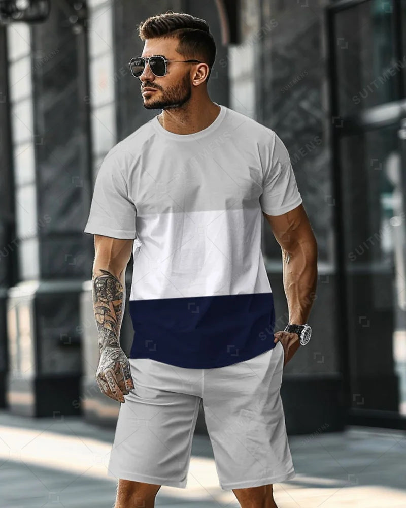 Men's Simple Casual Shorts Set 449