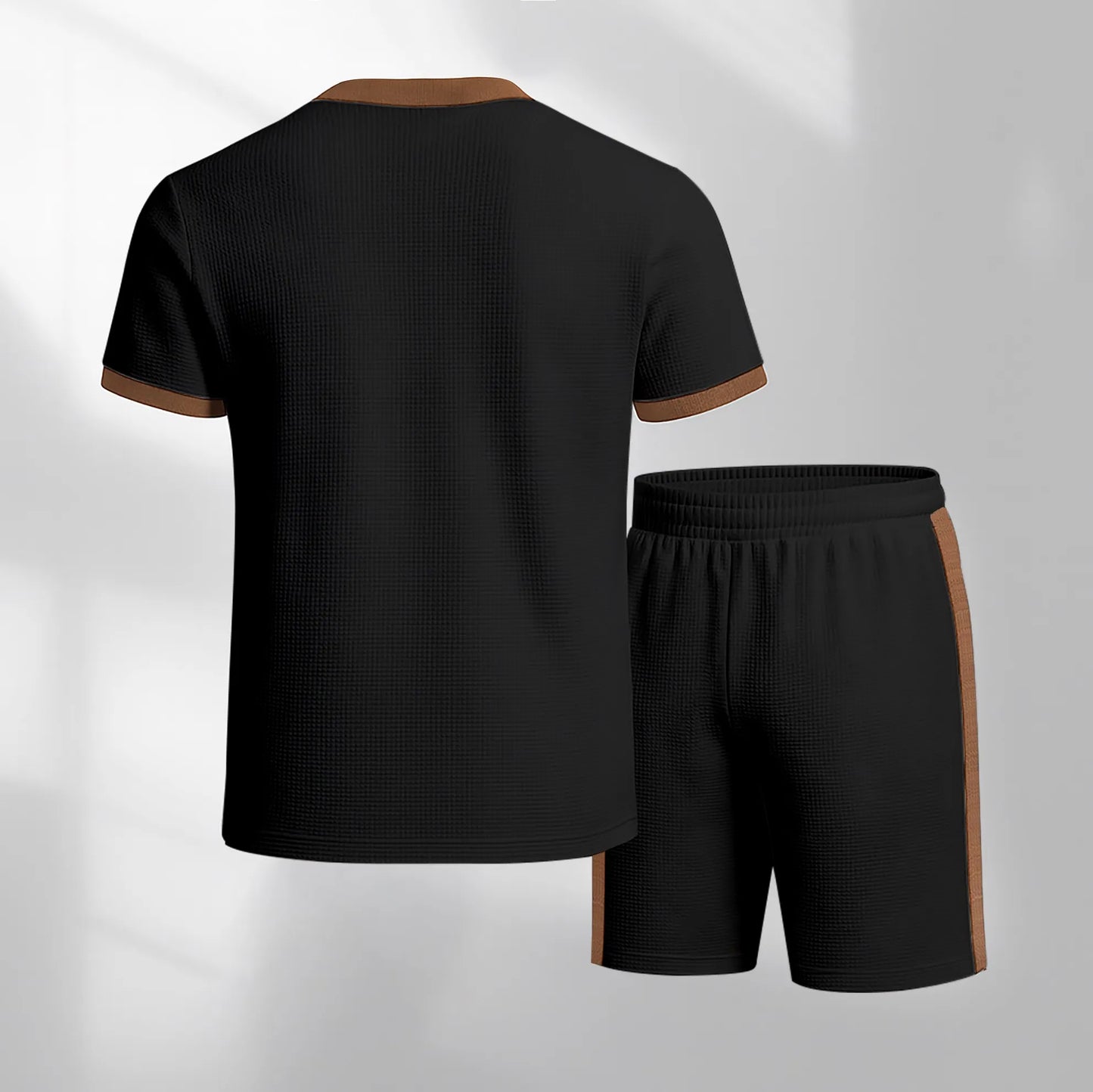 Men's King Pattern Short-Sleeved T-Shirt And Drawstring Shorts Set, Men's Casual Sportswear, Short-Sleeved Top And Shorts, Summer Men's Everyday Wear, Indoor And Outdoor Athletic Wear, Sports Set