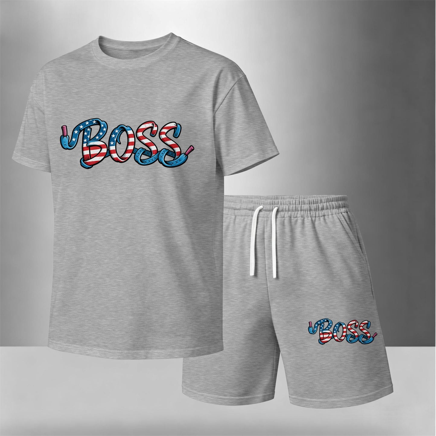 Men’s Summer 2 Piece Set, Short Sleeve T Shirt and Drawstring Shorts Matching Outfit, Lightweight Breathable Casual Set for Beach, Vacation, Gym, Travel, Running, and Daily Wear