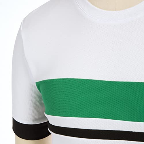 Men's Printed Colorblock T-Shirt and Shorts Set 032