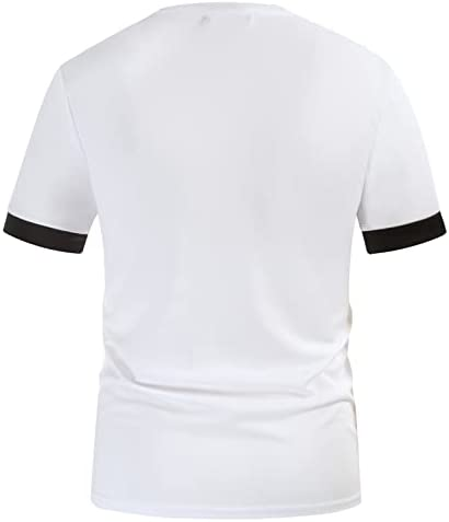 Men's Printed Colorblock T-Shirt and Shorts Set 032