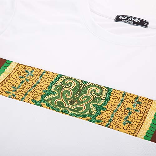 Men's Printed Colorblock T-Shirt and Shorts Set 033