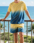 Men's Summer Vacation Round Neck Set 035