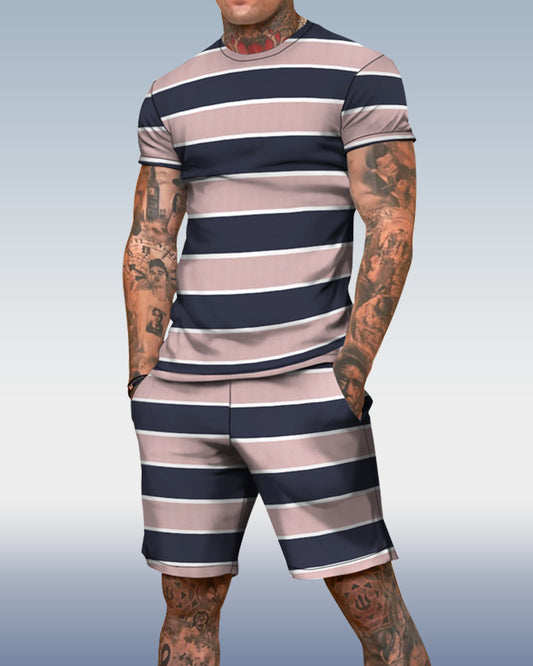Men's spring and summer print suit 047