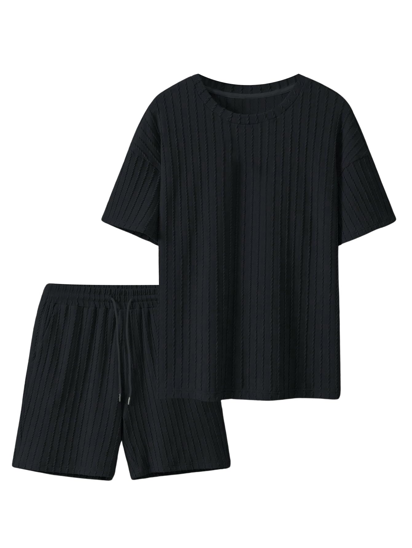 Men's casual gorgeous textured printed shorts set 559