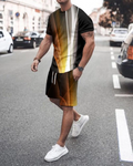 Suitmens Men's Trendy Ombre Shorts Suit