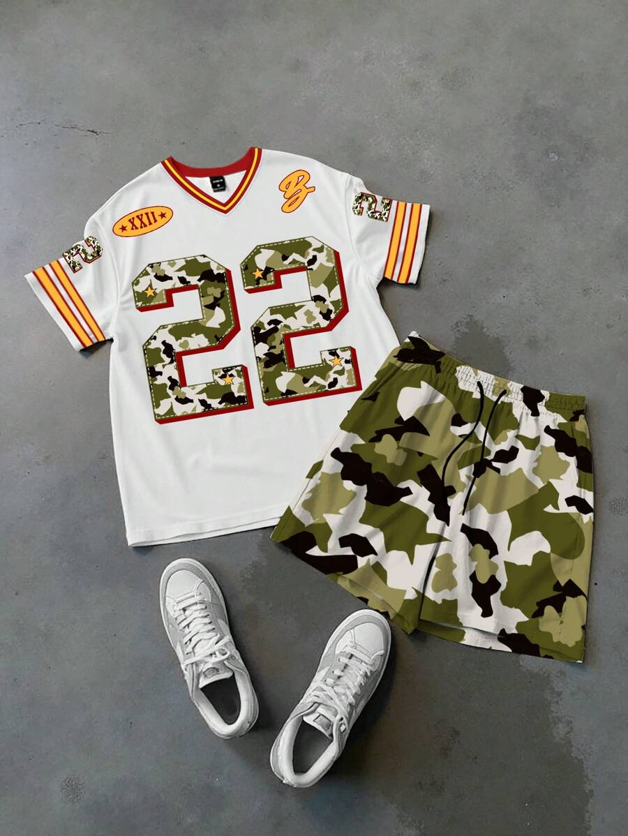 Men's Summer Sports Short Sleeve Set 010