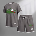 Men's Luxury Waffle-Knit Short-Sleeve Shirt & Shorts Set 15