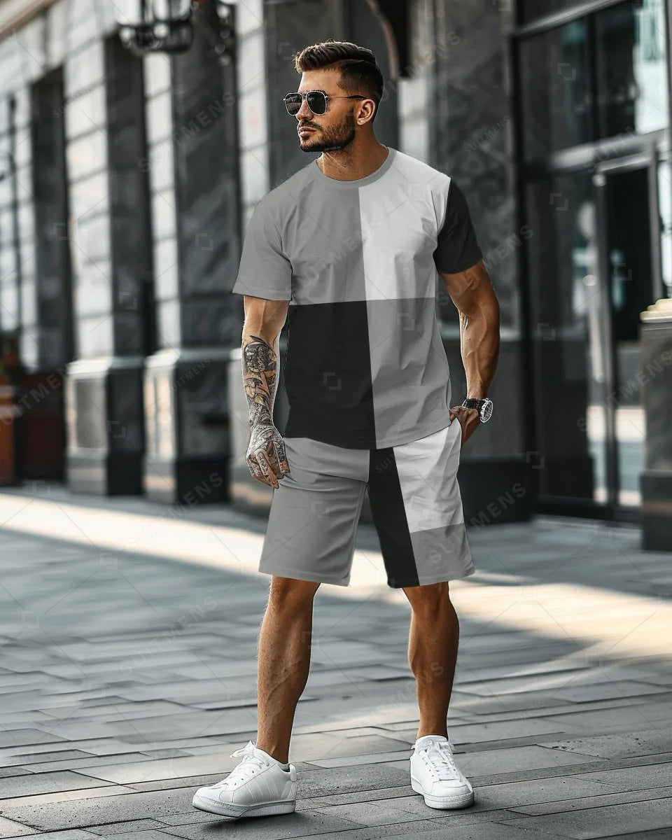 Men's Simple Casual Shorts Set 478