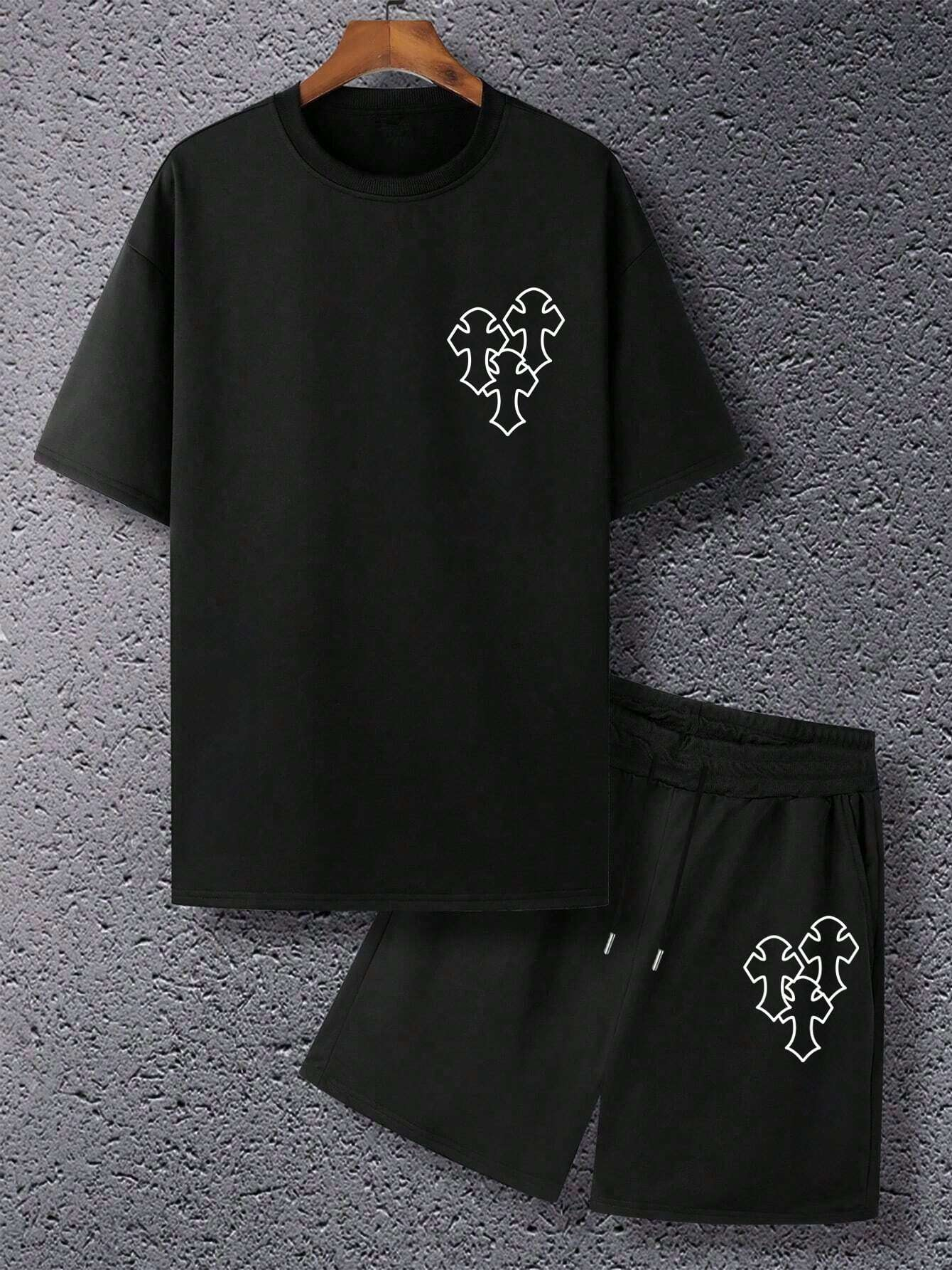 Men's Classic Casual Printed Shorts Set 504