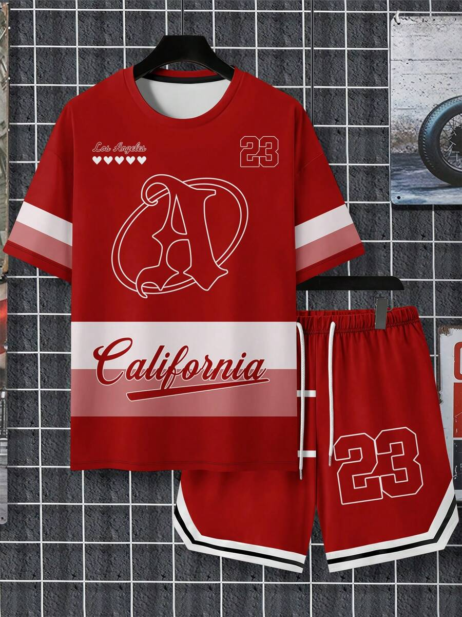 Men's Summer Sports Short Sleeve Set 002