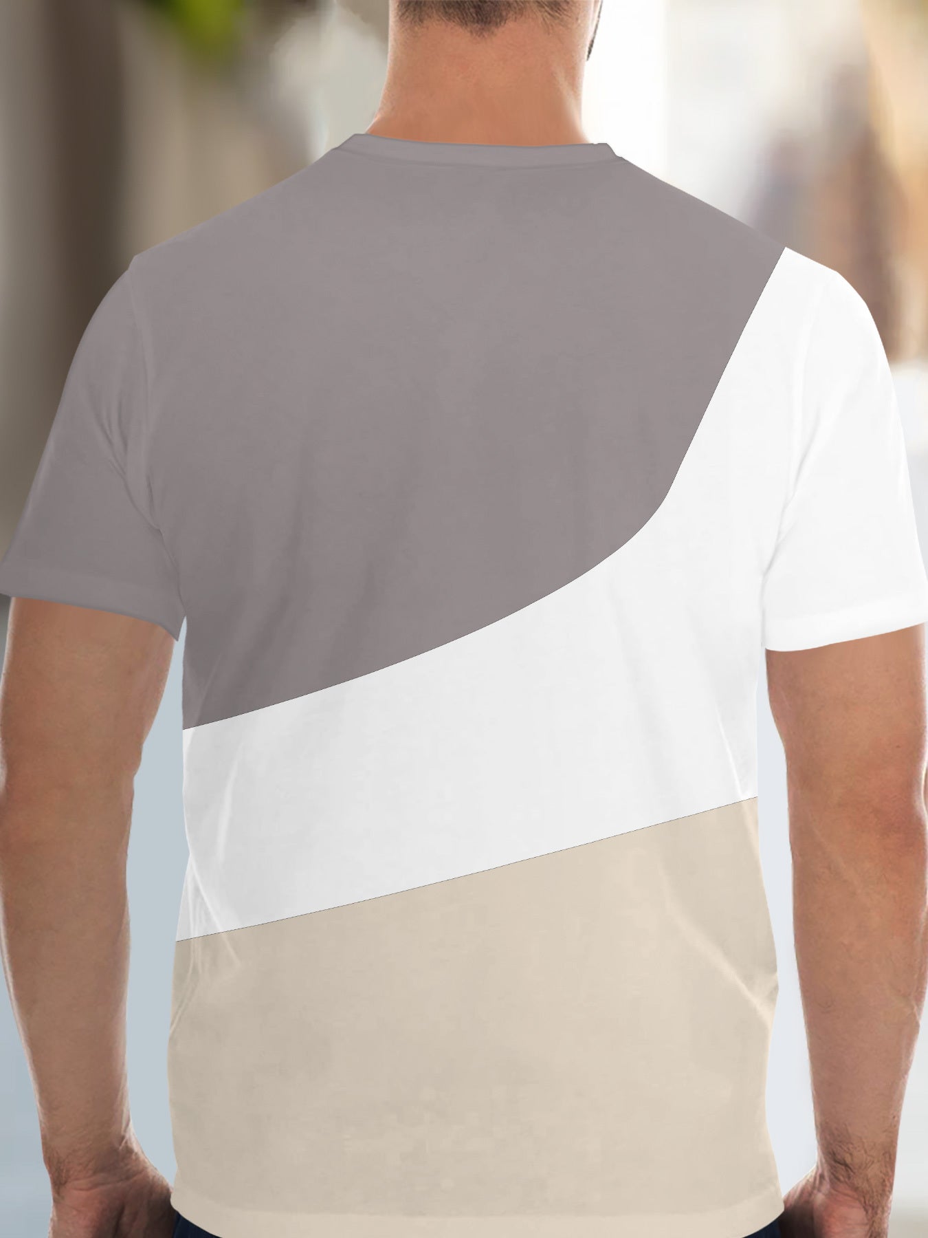 Men's Summer Retro Printed Round Neck Set 924