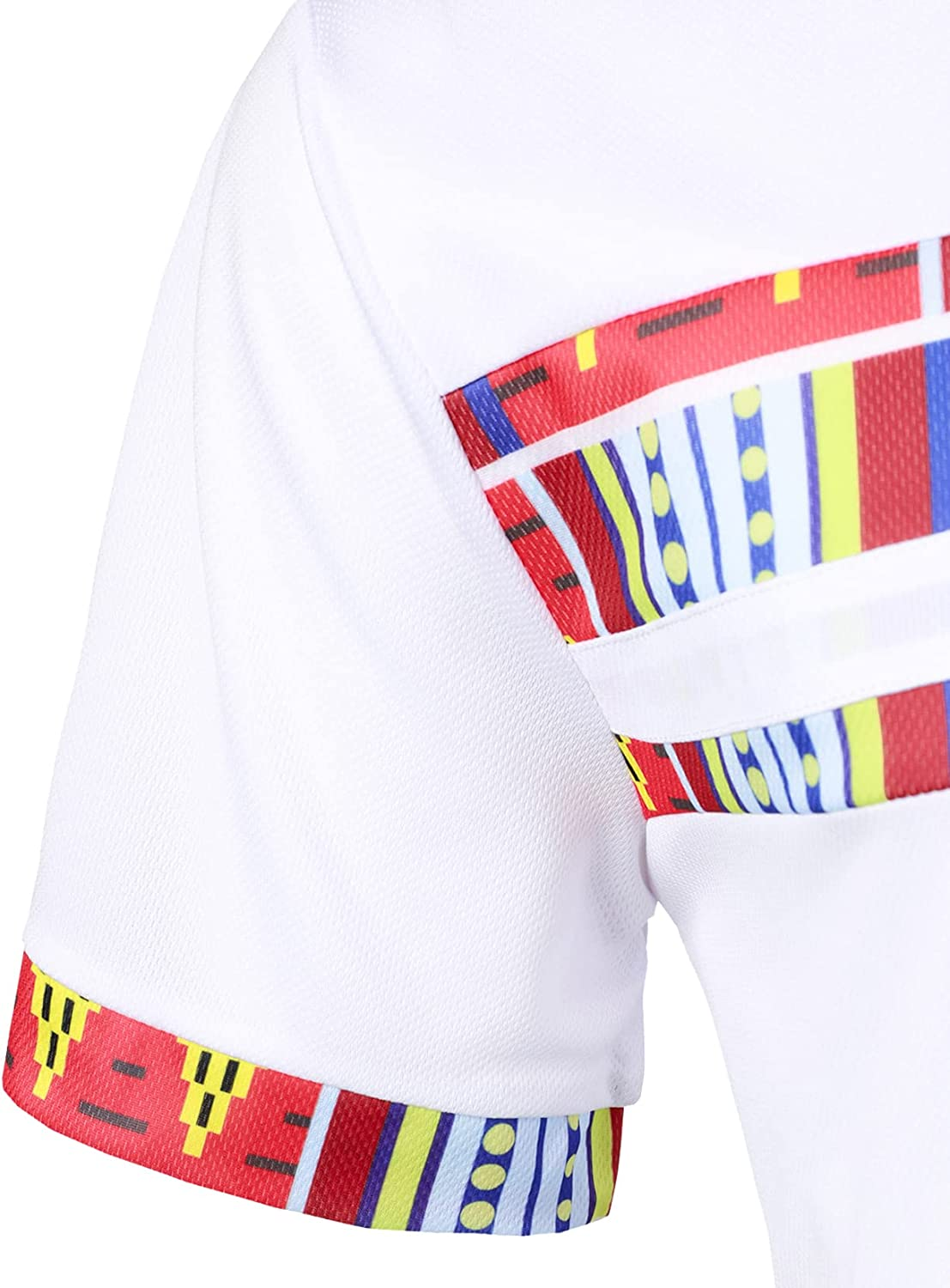 Men's Printed Colorblock T-Shirt and Shorts Set 007