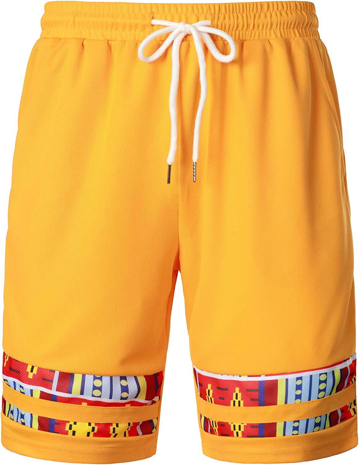 Men's Printed Colorblock T-Shirt and Shorts Set 010