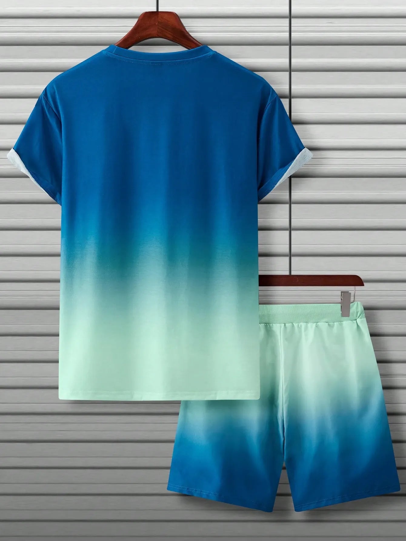 Men's Color Matching Casual Shorts Set 419