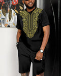 Suitmens Men's Fashion Print Shorts Set 32