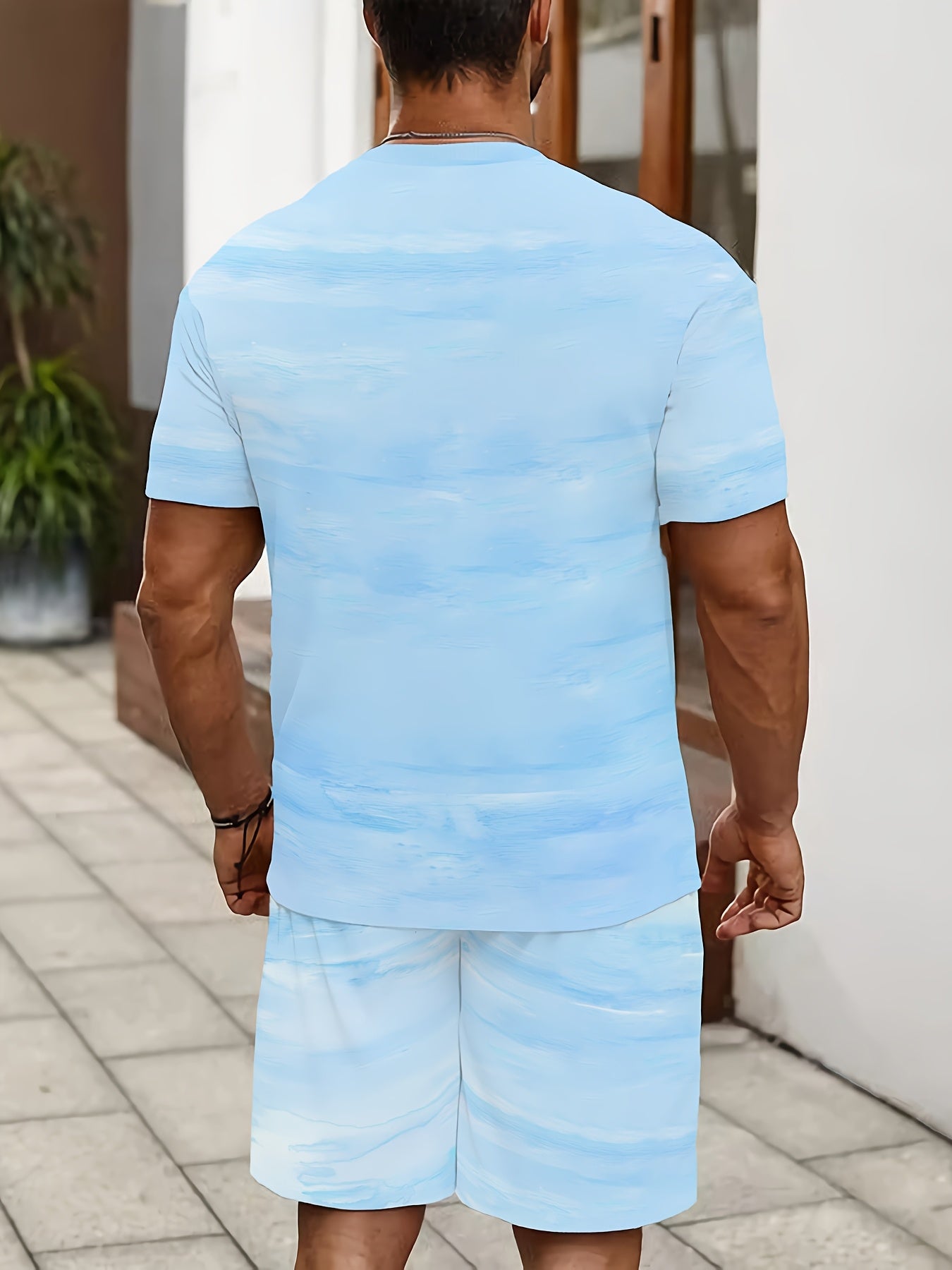 Men's Holiday Summer Round Neck Set 126