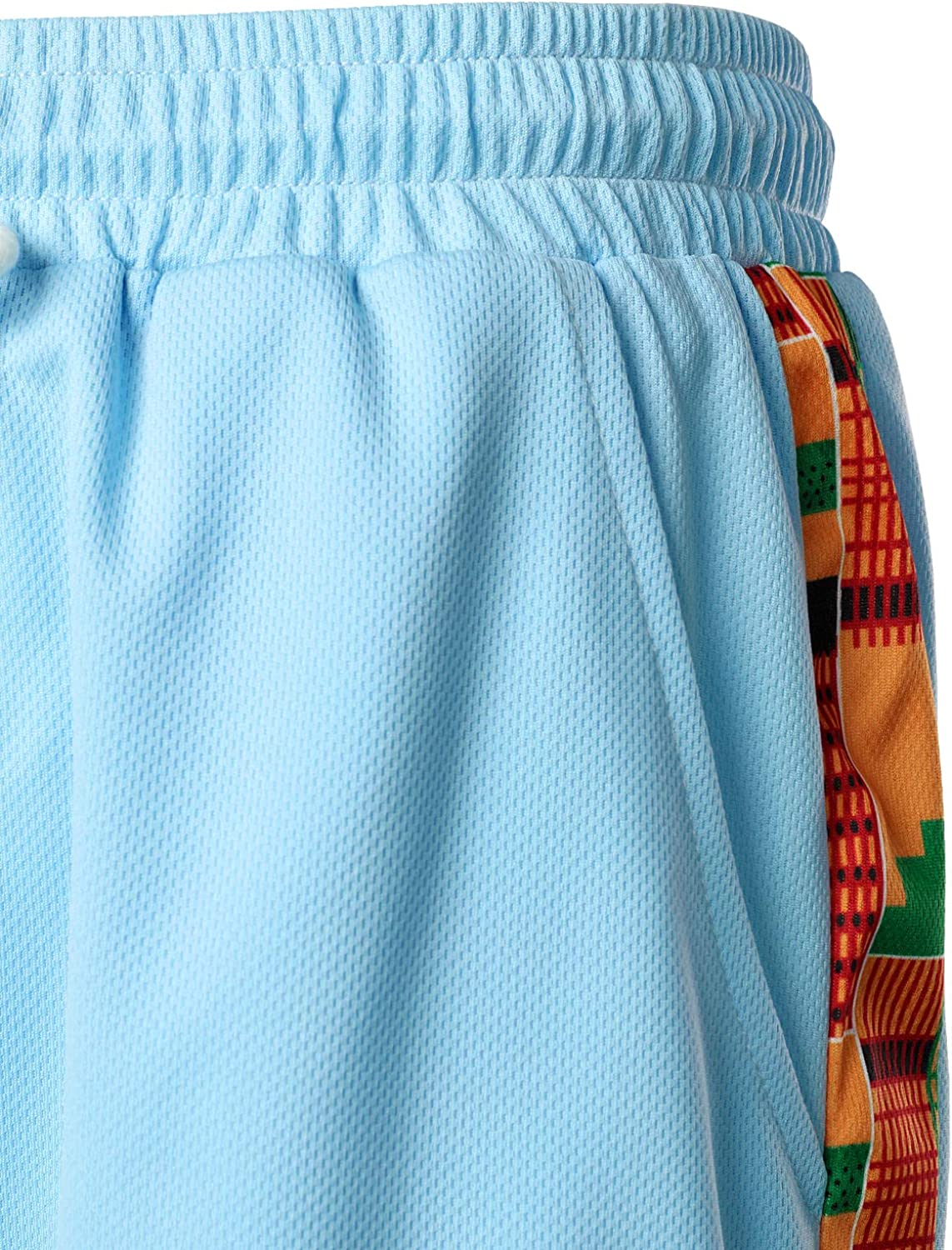 Men's Printed Colorblock T-Shirt and Shorts Set 028