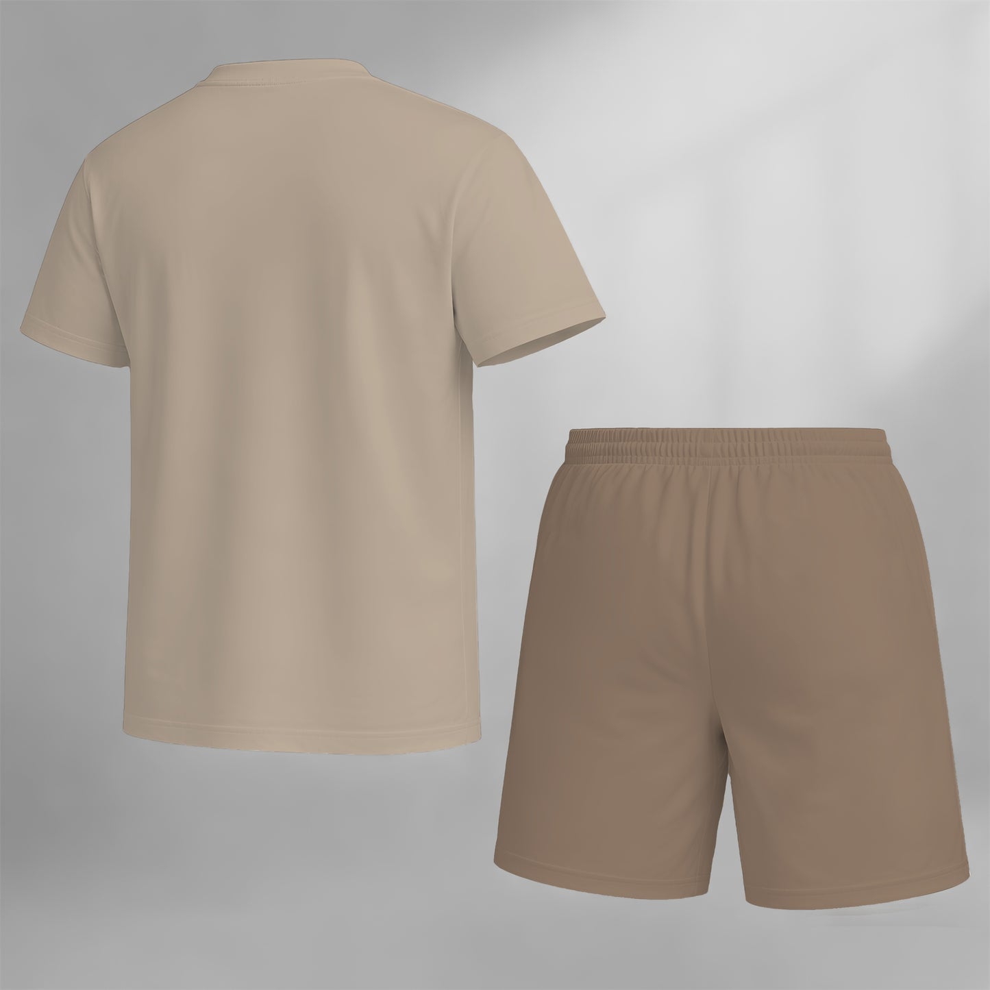 Men’s Casual Short Sleeve T Shirt and Shorts Set, Contrast Stripe Summer 2 Piece Outfit, Soft Breathable Matching Set with Drawstring Shorts for Beach, Outdoor Activities, Travel, Workout, and Everyday Style