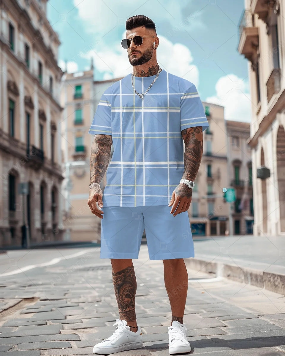Men's Simple Casual Shorts Set 479