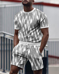Suitmens Men's All Over Print Shorts Set 013
