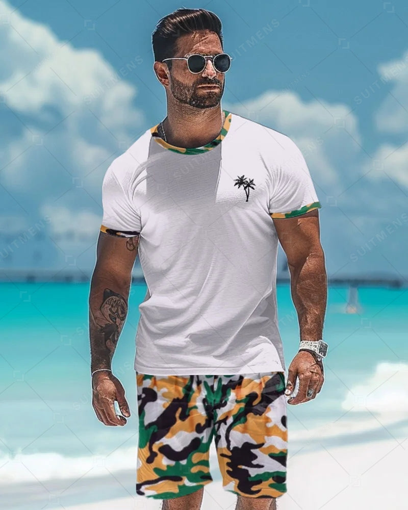 Men's Holiday Casual Shorts Set 448