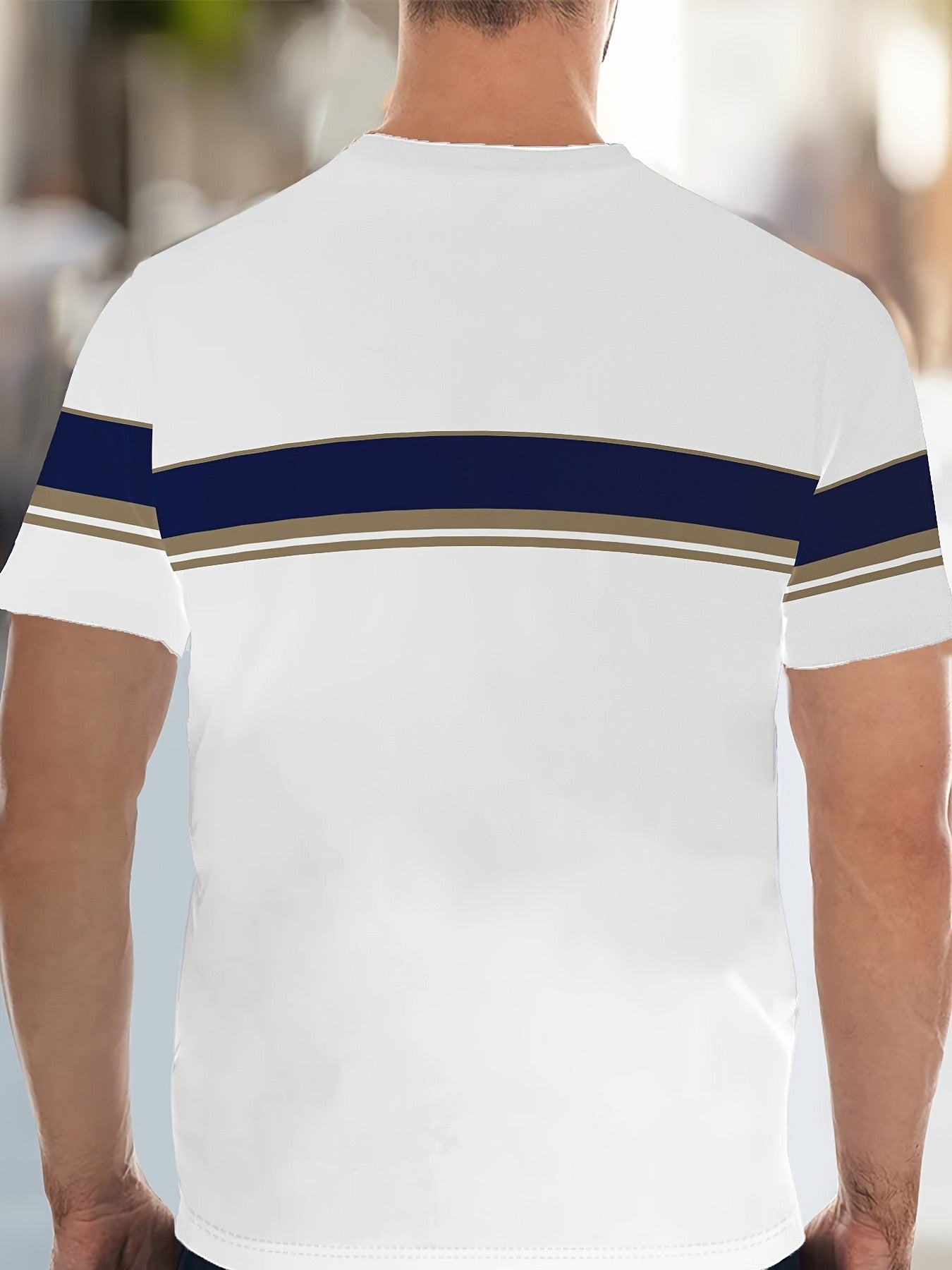 Men's Colorblock Summer Round Neck Set 102