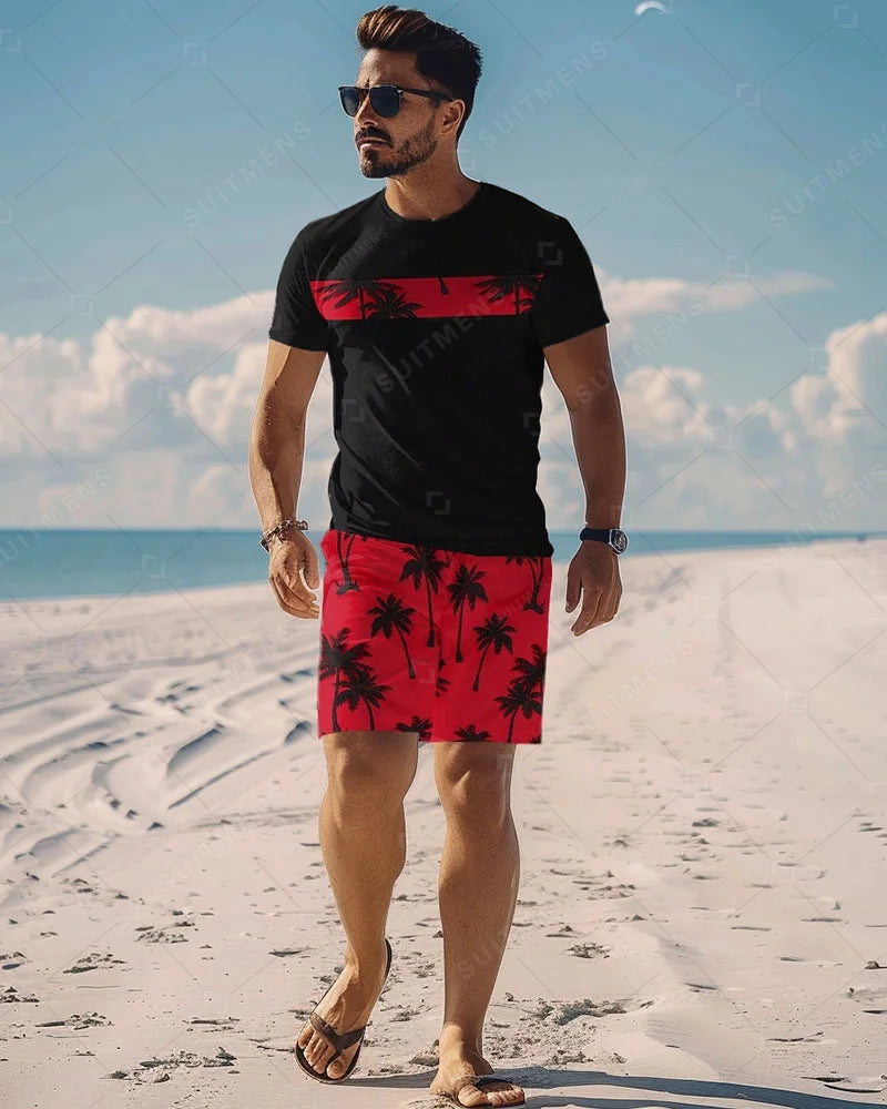 Men's Holiday Casual Shorts Set 453
