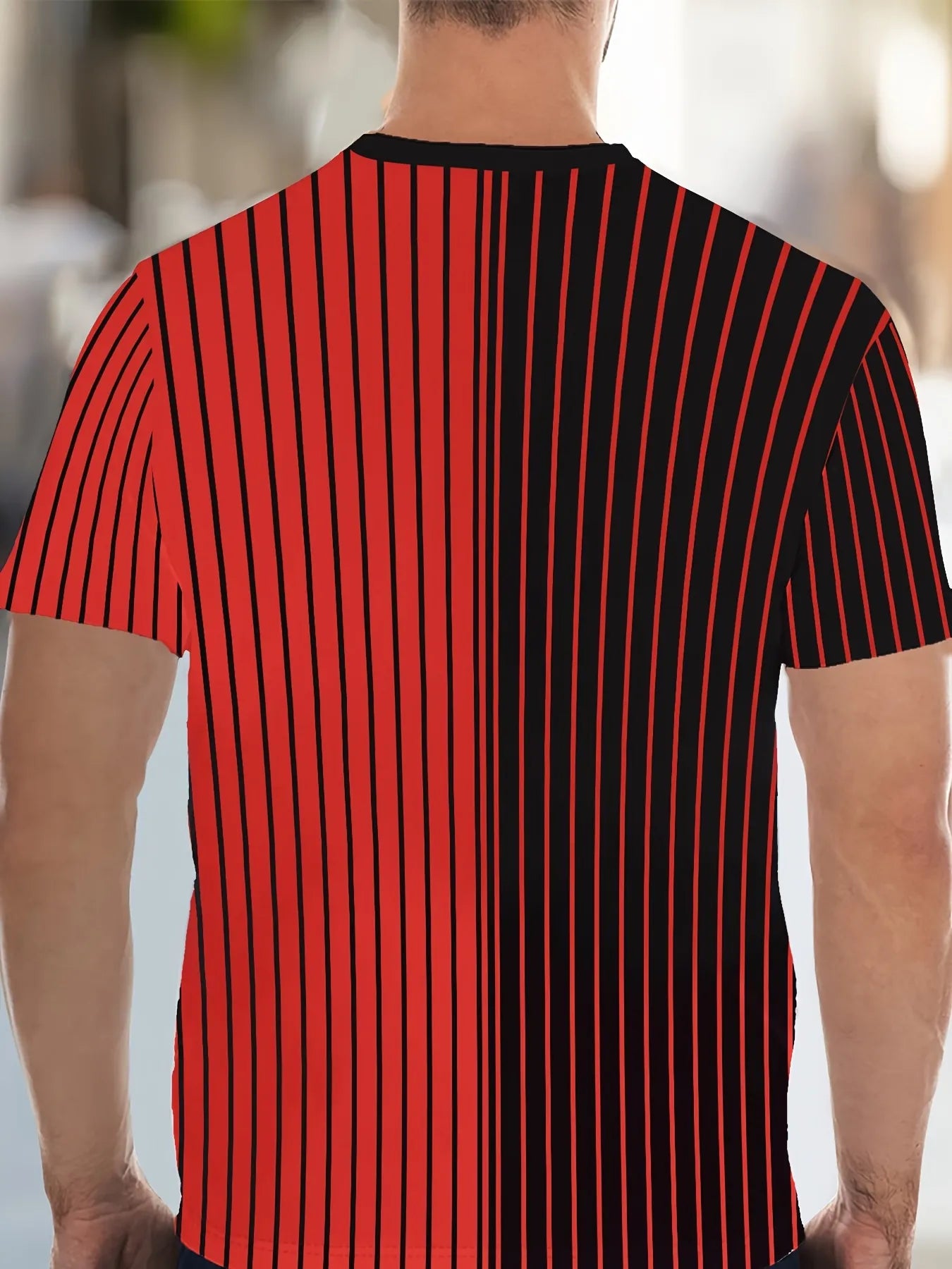 Men's Colorblock Summer Round Neck Set 118
