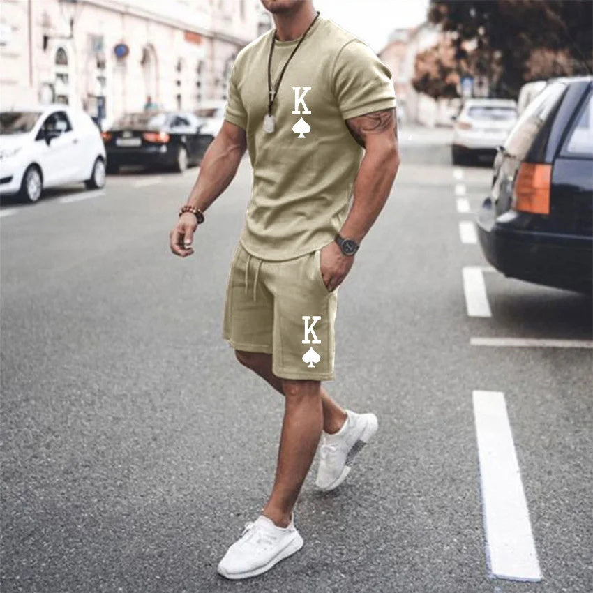 Suitmens Men's Crown Plain Shorts Set 122