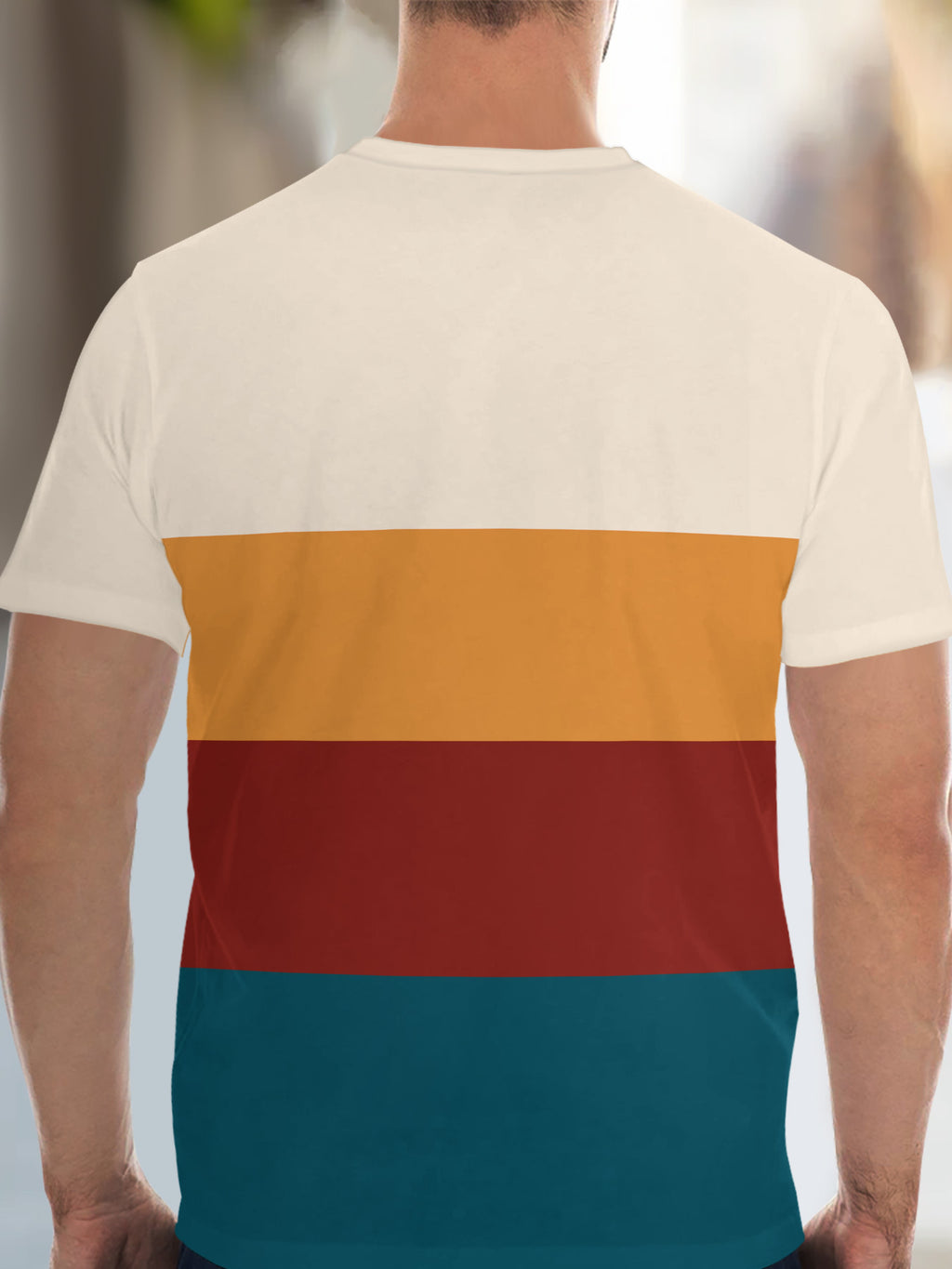 Men's Gradient Summer Round Neck Set 136