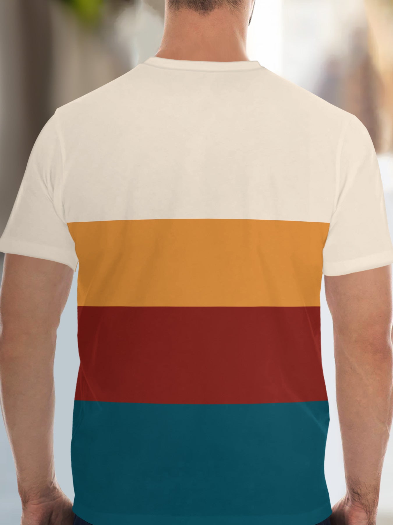 Men's Gradient Summer Round Neck Set 136