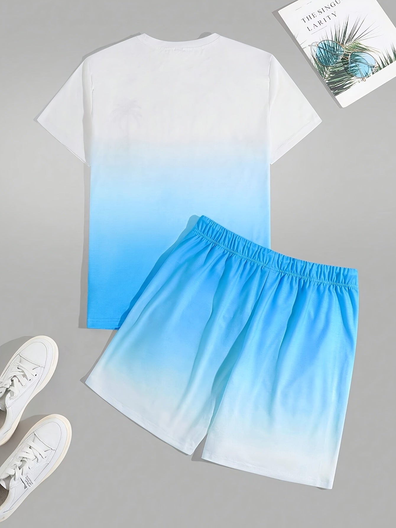 Men's Summer Vacation Round Neck Set 199