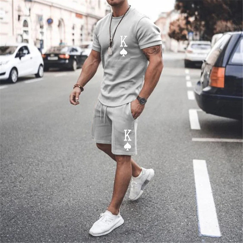 Suitmens Men's Crown Plain Shorts Set 122