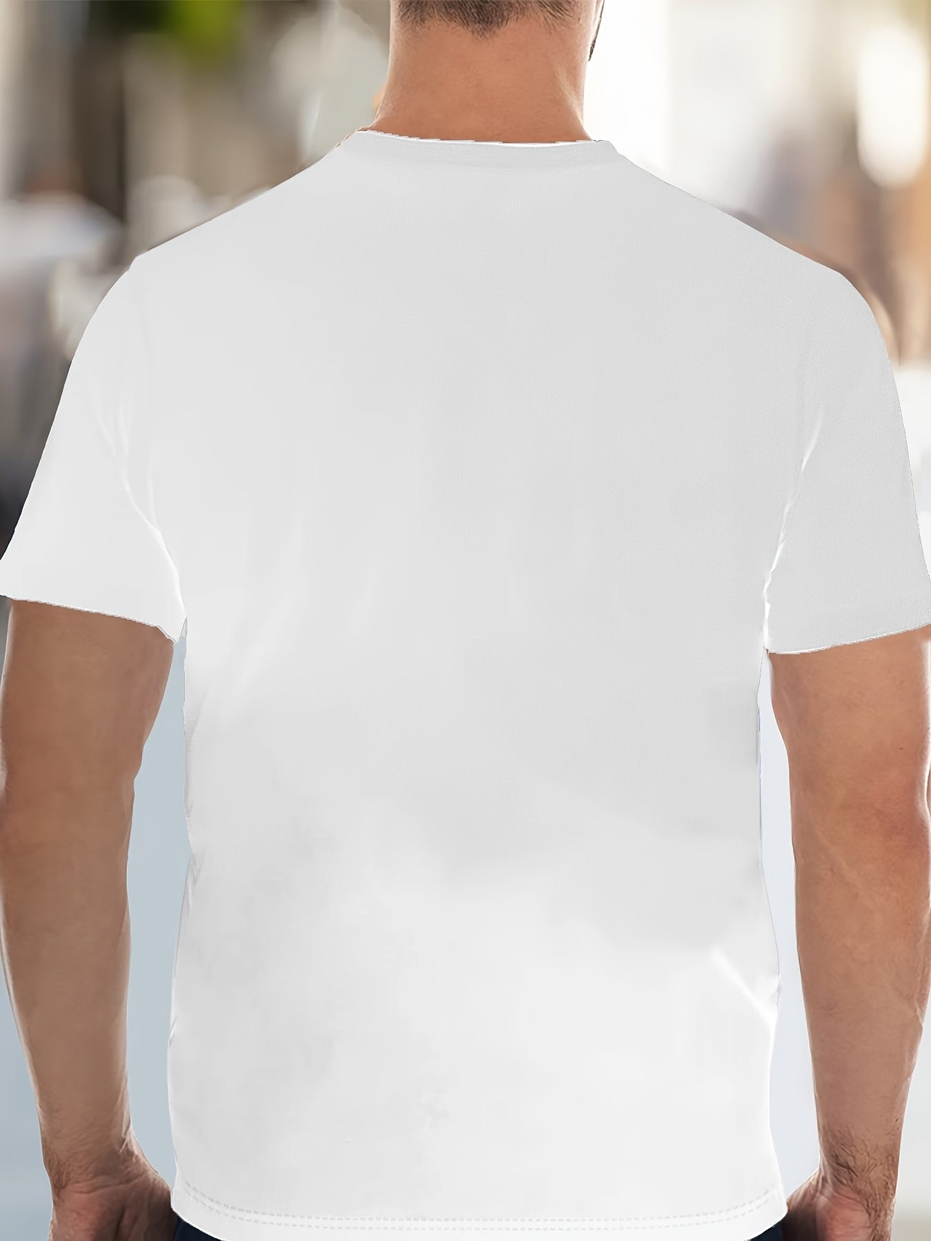 Men's White Summer Round Neck Set 109