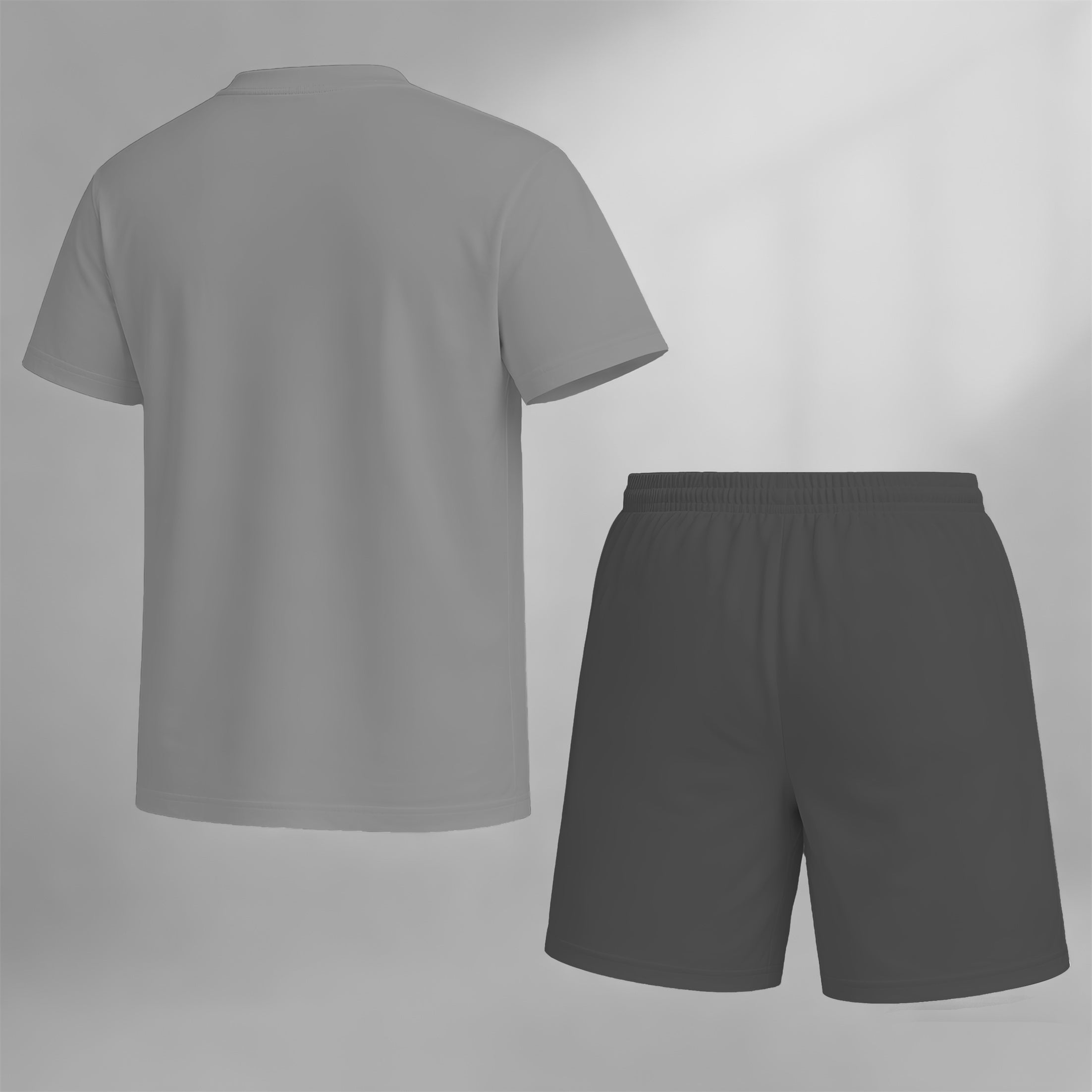 Men’s Casual Short Sleeve T Shirt and Shorts Set, Contrast Stripe Summer 2 Piece Outfit, Soft Breathable Matching Set with Drawstring Shorts for Beach, Outdoor Activities, Travel, Workout, and Everyday Style
