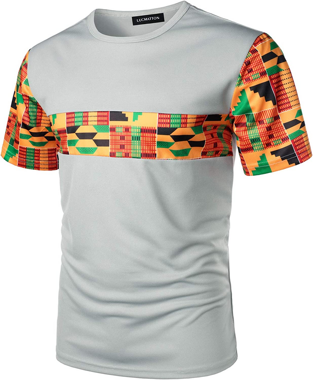 Men's Printed Colorblock T-Shirt and Shorts Set 029