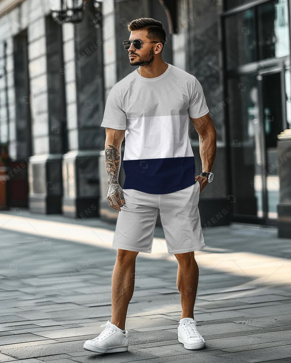 Men's Simple Casual Shorts Set 449