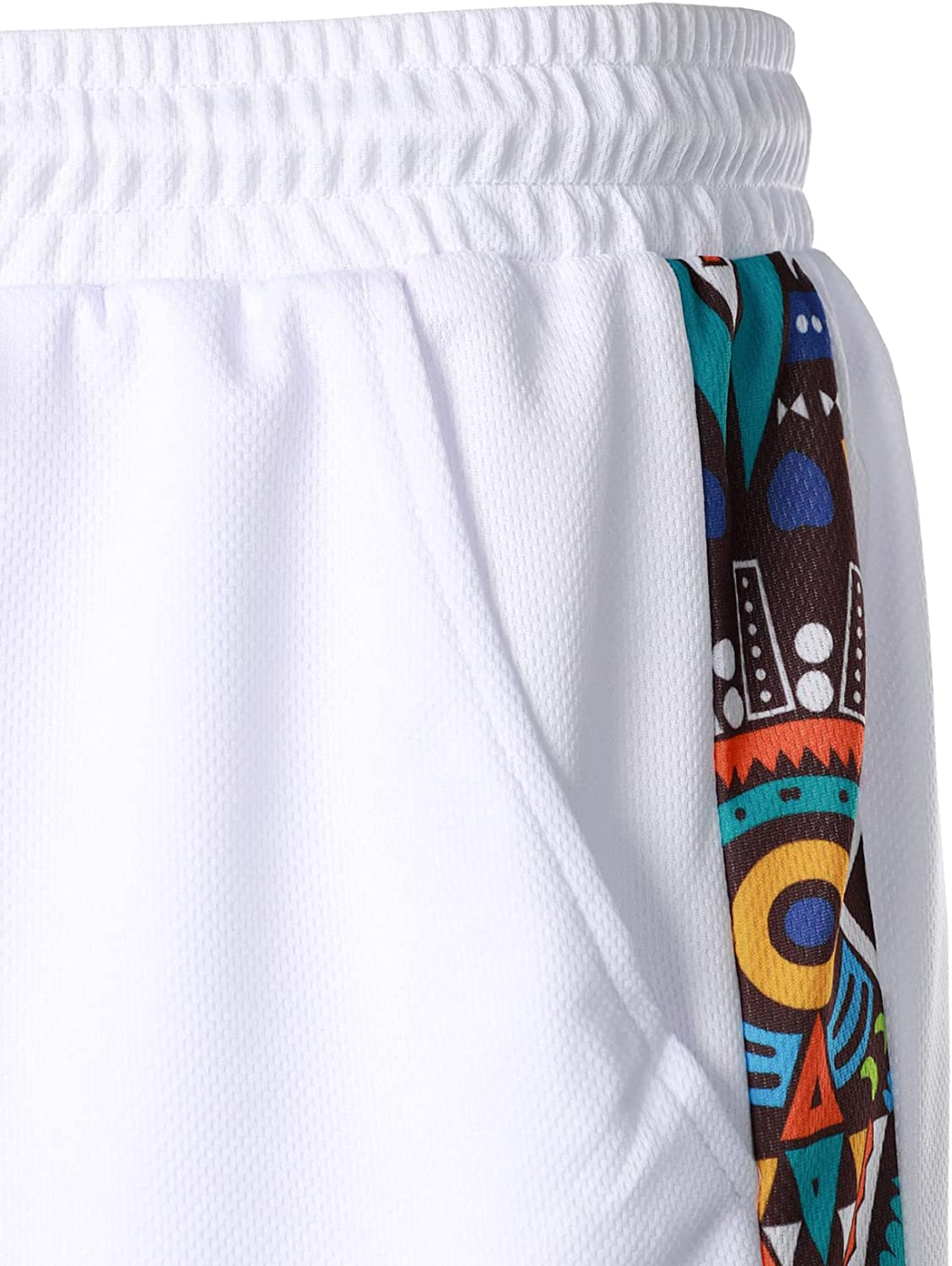 Men's Printed Colorblock T-Shirt and Shorts Set 009
