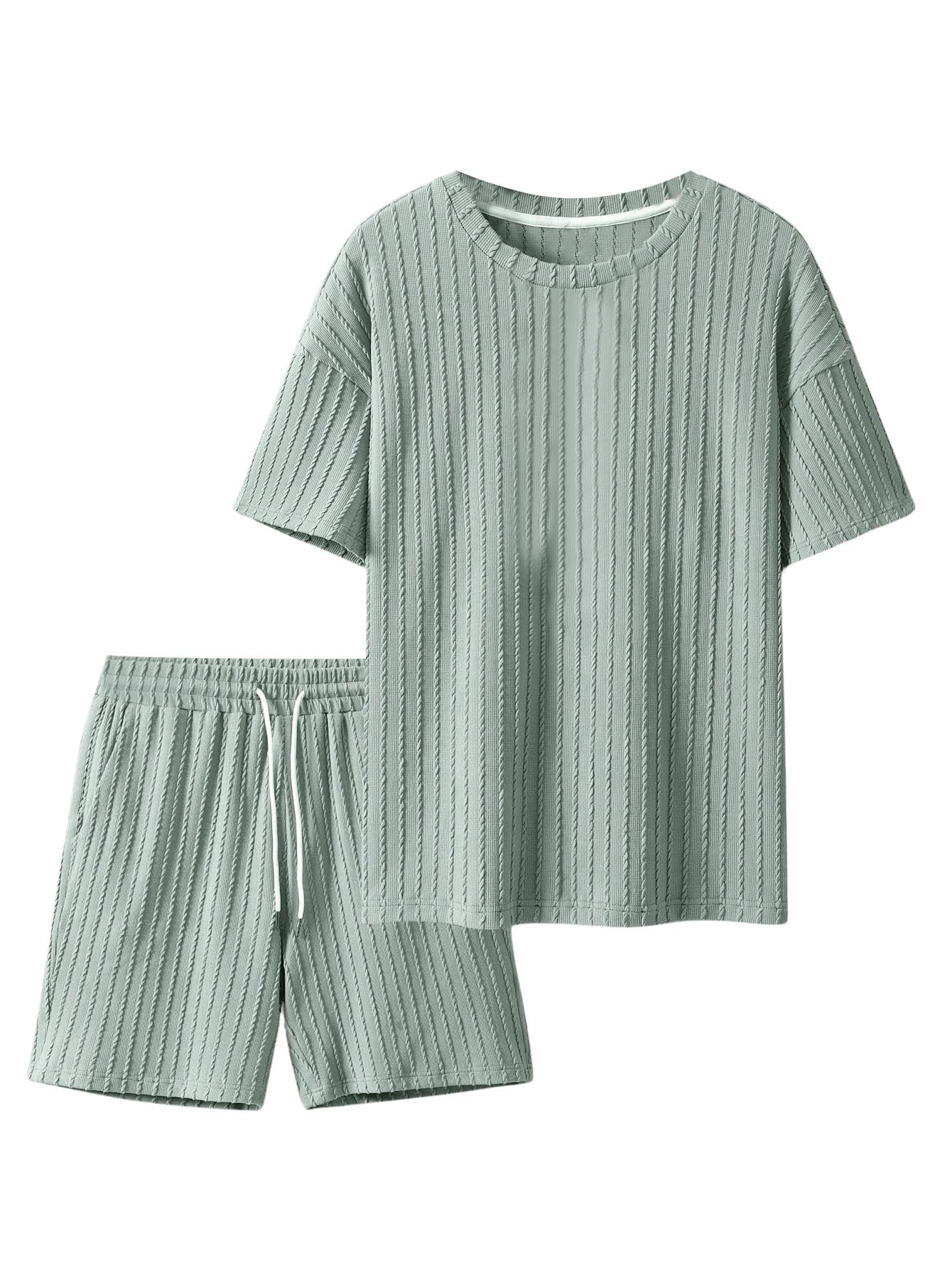 Men's casual gorgeous textured printed shorts set 559