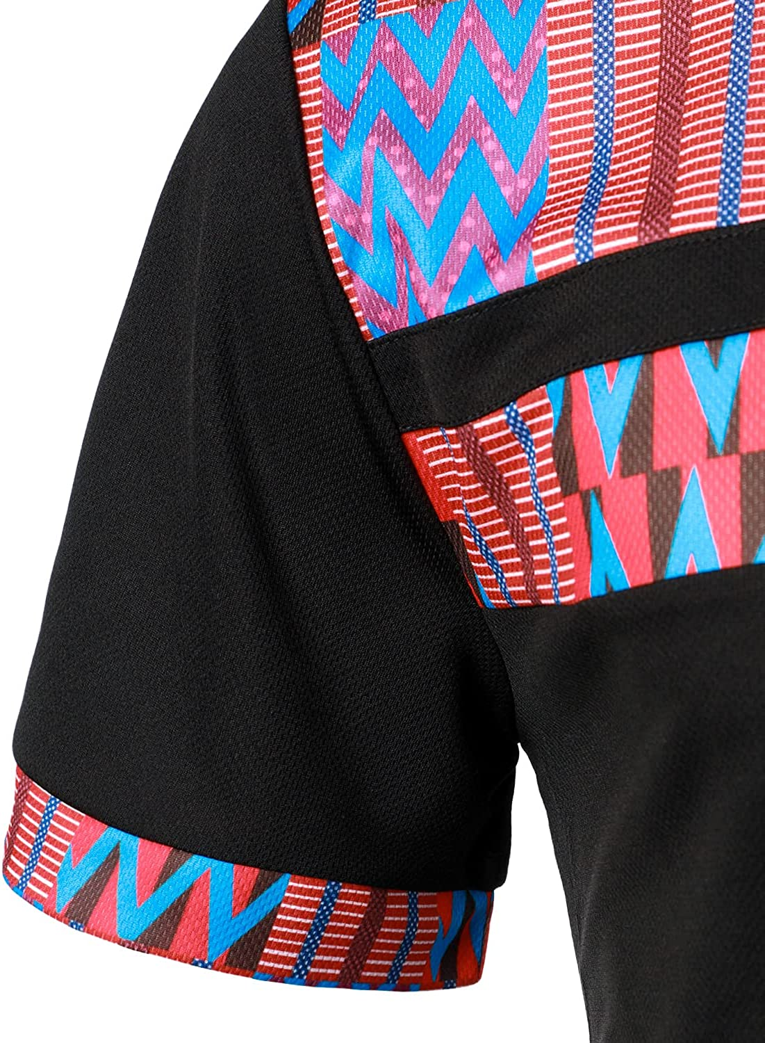 Men's Printed Colorblock T-Shirt and Shorts Set 019