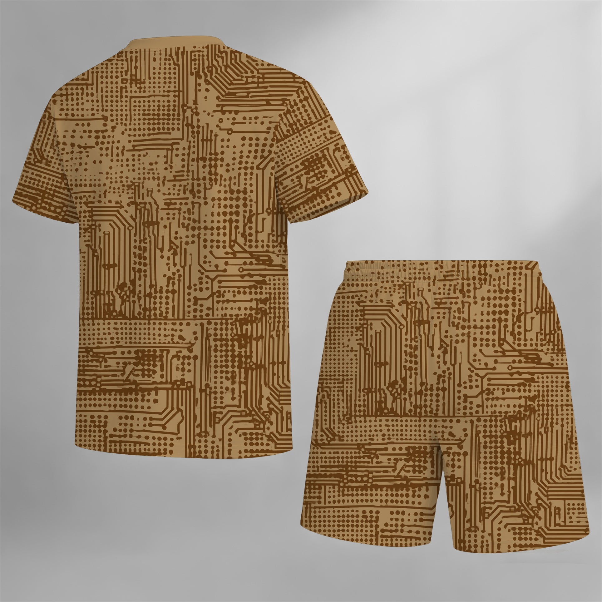 Men’s MILANO Graphic 2 Piece Outfit, Short Sleeve Tee and Drawstring Shorts Set, Breathable Casual Summer Set for Gym, Running, Vacation, Beach and Outdoor