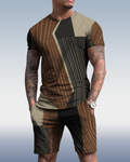 Men's spring and summer graffiti print suit 054