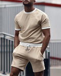 Suitmens Men's Khaki Shorts Set 018