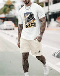 Men's Summer Vacation Round Neck Set 204