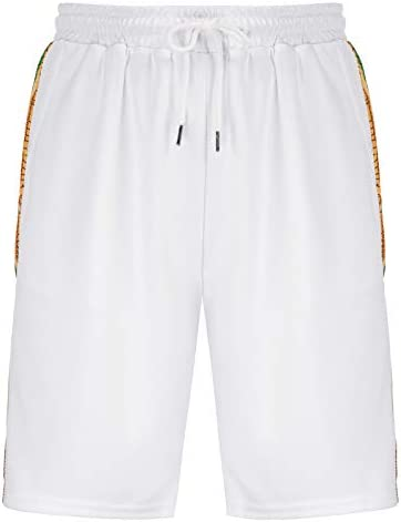 Men's Printed Colorblock T-Shirt and Shorts Set 033