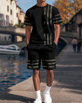 Men's Camouflage Printed Casual Summer Round Neck Set 2016