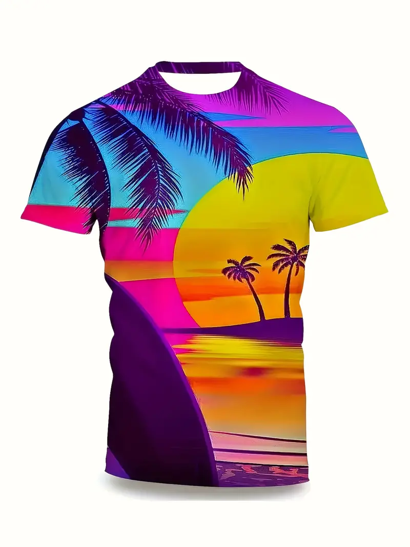 Suitmens Men's Casual Resort Printed Shorts Set 563