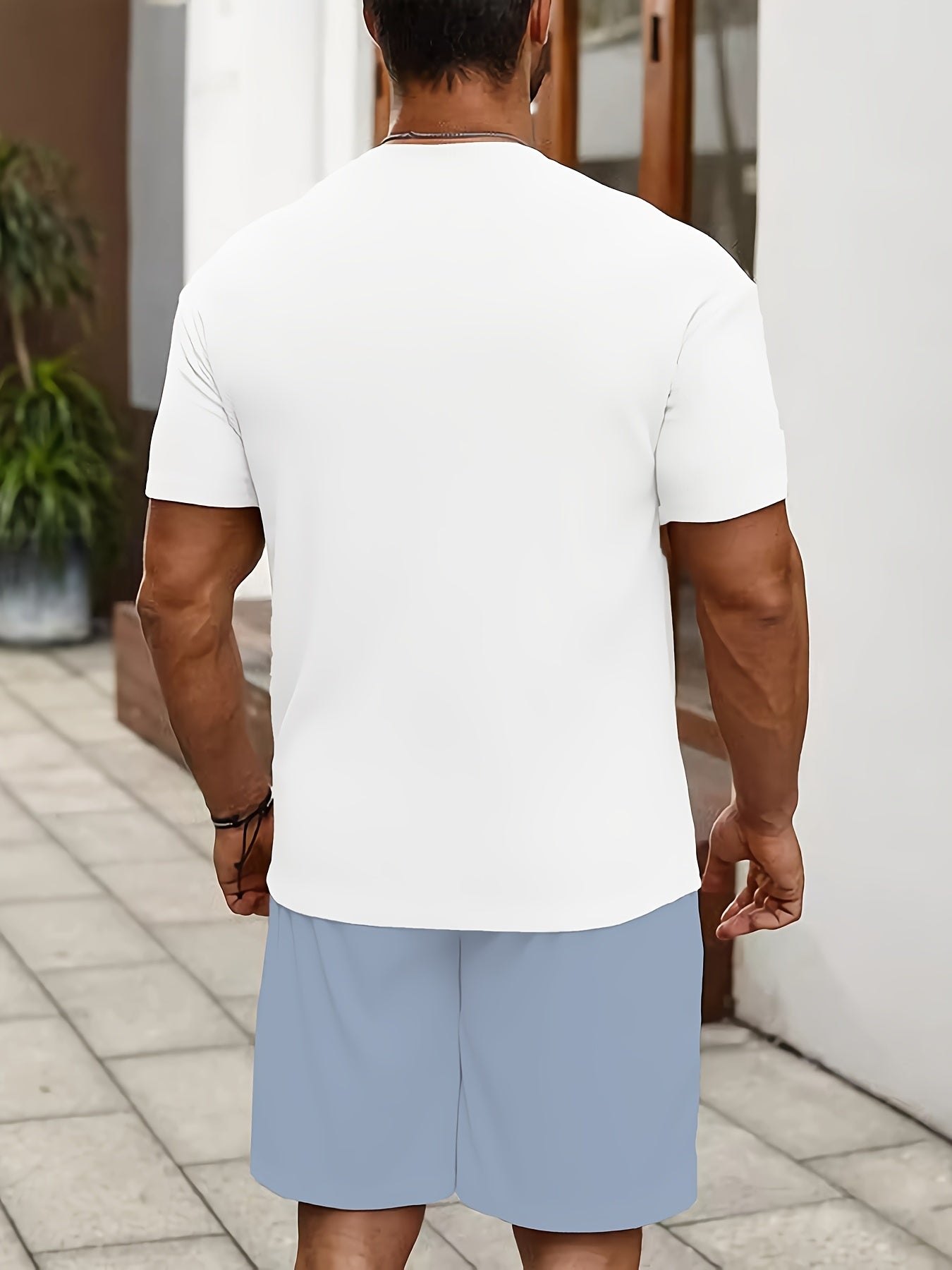 Men's Holiday Summer Round Neck Set 125