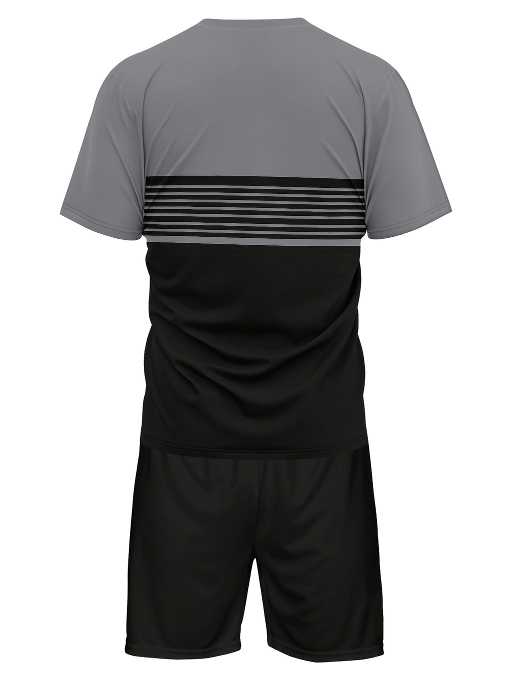 Men's Gradient Summer Round Neck Set 137